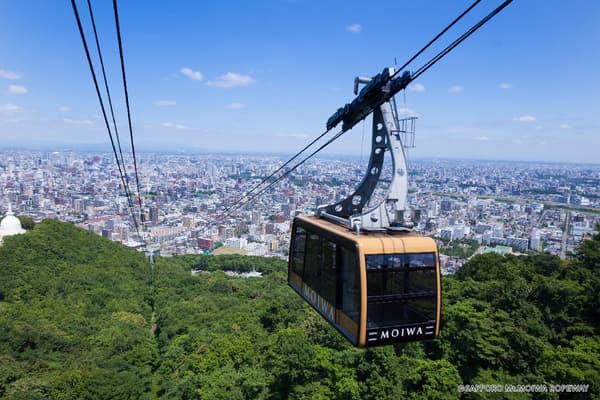 【12歲或以上】藻岩山空中纜車、迷你登山纜車 來回車票 - 札幌